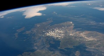 Photo of Scotland taken by the International Space Station's Expedition 48 Commander Jeff Williams